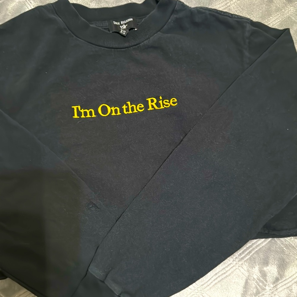 True Religion crop top long sleeve.